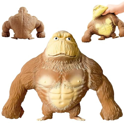 LGZIN Gorilla Giocattoli Antistress, Spremere Gorilla Giocattolo, Gorilla Antistress Morbidi, Scimmia Allungabile Gorilla, Antistress Morbidi Squishy per Adulti & Bambini Sollievo Dallo Stress