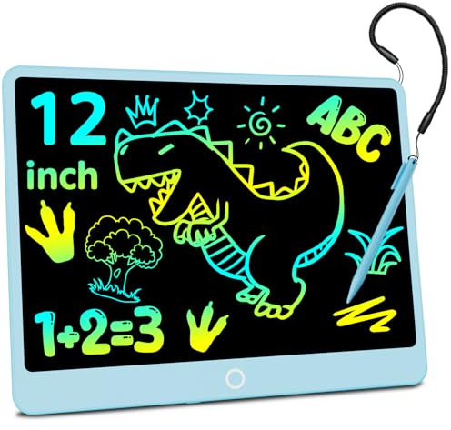 Electight LCD Writing Tablet Writing Area 12 Inches,Colorful Screen Doodle Board, Reusable Portable Drawing Tablet, Toddler Educational Toys for 3+ Years Old Boys Girls Gifts for Kids