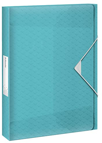 Esselte Carpeta Organizadora Tamaño A4, Hasta 200 Hojas, Lomo de 25mm, Carpeta Translúcida para Documentos, Casa/Oficina, Patrón en Relieve, Gama Colour'Breeze, Azul, 626259