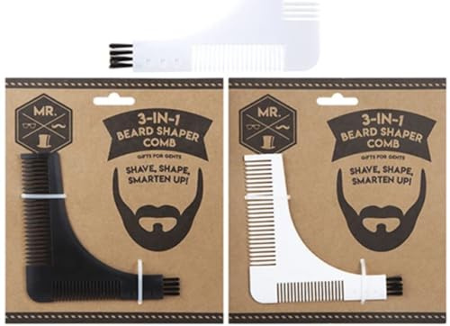 PMS 3 in 1 Beard Shaper Comb and Brush