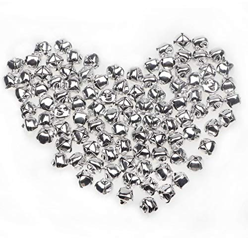 HUASUN Craft Bells - 100PCS Colorful Jingle Bells for Christmas Festival Decoration, Wreath, Cat Collars, DIY Ornament Jewelry Making - 13mm