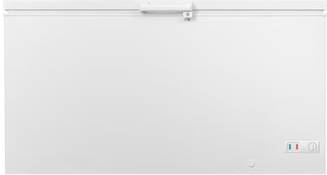 SIA CHF501WH 459L White Chest Freezer, Adjustable Temperature, Freestanding With Adjustable Feet, E Rated, 2 Wire Removable Baskets, 2 Years Parts and Labour Guarantee