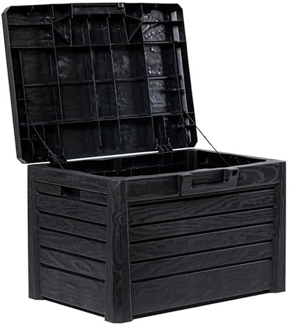 Toomax Compact Box Florida in plastica, baule da 120 litri, colore antracite, dimensioni cm 73x50,5x46,5.