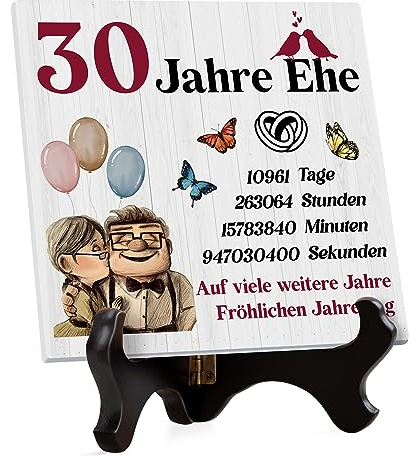 Vetbuosa Perlenhochzeit Geschenk-Acryltafel, Perlenhochzeit Deko, Jubiläum 30 Jahre, Geschenke zur Perlenhochzeit, 30 Hochzeitstag Geschenk, 30 Hochzeitstag Perlenhochzeit Deko, 30. Hochzeitstag Deko