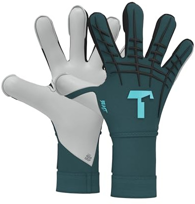 T1TAN Petrol Beast 3.0 - Goalkeeper Gloves with Finger Protection - Football Gloves for Teenagers and Adults Unisex - Fusion Cut and 4 mm Aqua Grip - Size 6