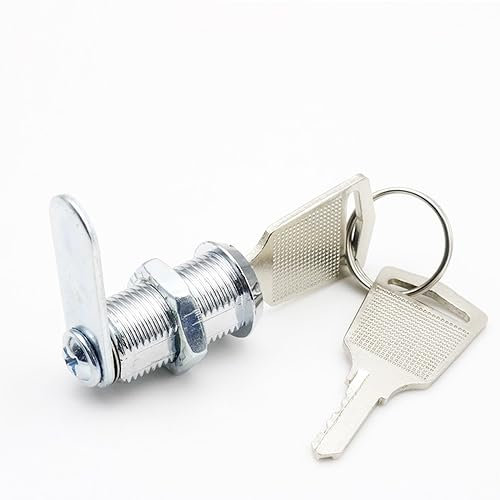 NEWNANMini Serratura A Camma Con 2 Chiavi Diametro 12 Mm In Lega Di Zinco Facile Da Installare Per Hardware Di Mobili Per Cassetti,Lunghezza 16 Mm