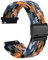 WOCCI 22mm Gewebtes Nylon Uhrenarmband für Damen und Herren, Schnellverschluss, Verstellbare Schwarze Schnalle (Camo)