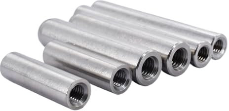 DUOCAI Pasadores cilíndricos con Rosca Interior M3 M4 M5 M6 304 Rosca Interna de Acero Inoxidable Cabeza Redonda Pasador cilíndrico Pasador Hueco Diente Interno Perforado(M4 (OD 6mm,50mm (10Pcs))