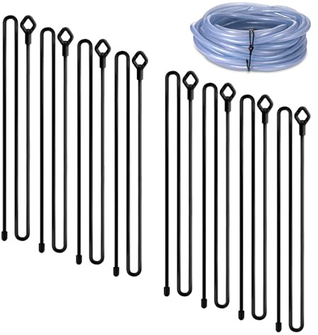 OCTOXEQA Reusable Rubber Twist Ties - 32-Inch Bendable Heavy Duty, Black Silicone Ties for Bundling and Holding, Indoor/Outdoor Use (8pcs)