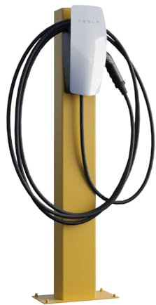 Tesla VoltStand Colonne de charge avec plaque de base Jaune colza