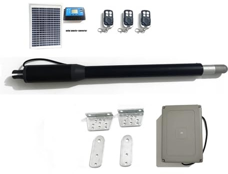 AYJYZHIAG Abre-Puertas Individual de 200 kg con Panel Solar, Motor automático for Puerta batiente, actuador de Control Remoto, Operador, Control de Acceso al Patio del Garaje
