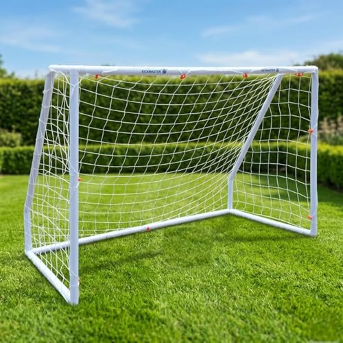 Kickmaster Premium 42mm Football Goal | All Weather UPVC Football Goals | Kids Garden Target Net Posts | Easy Assemble | Perfect for Training, Practice & Play | 4ft x 6ft