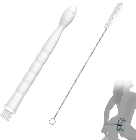 HOVKRE Sonda de silicona para lavados intestinales (con cepillo de limpieza incluido), ducha anal, diseñada específicamente para la higiene íntima, reutilizable, de silicona, para el cuidado personal