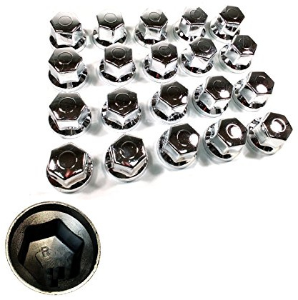 60 PCS X 32 MM WHEEL NUT COVER CAPS CHROME FIT FOR TRUCKS TRAILERS