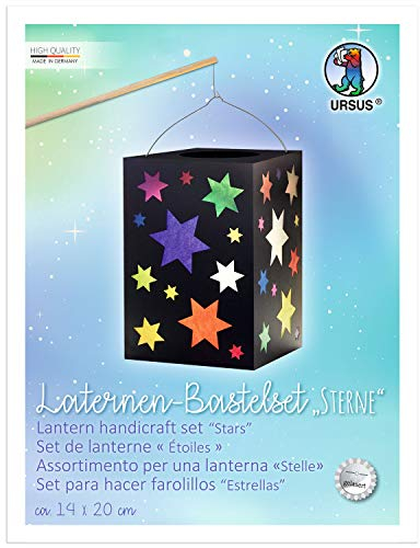 URSUS 2340099 - Set di lanterne con stelle e lanterne, ca. 14 x 14 x 20 cm