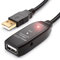 deleyCON 15m USB 2.0 Verlängerungkabel Repeater-Kabel Aktiv mit 2 Signalverstärker Extension Cable USB-A auf USB-A Buchse - Schwarz