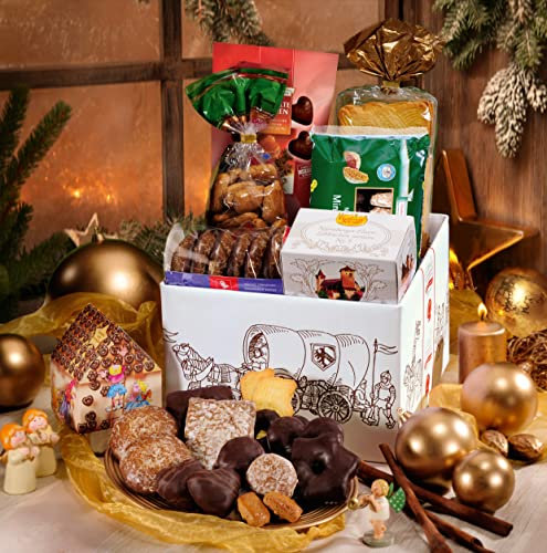 LEBKUCHEN WELT Lebkuchen Paket Süße Versuchung ca. 1.300g Lebkuchen-Paket Weihnachtliche Geschenkbox Geschenkset Lebkuchenmischung Geschenke Gebäckmischung Präsent-Box