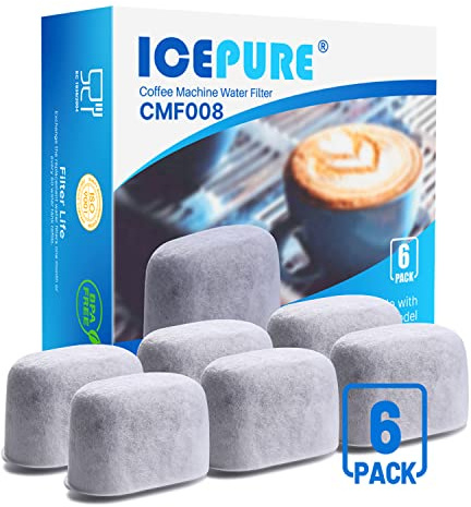 ICEPURE Vattenfilter för Kaffemaskin: Ersättningsfilter för Breville BWF100, BWF100NA, BES980XL, BES920XL, BES900XL, BES860XL, BES870XL Barista Espresso,6 stycken.