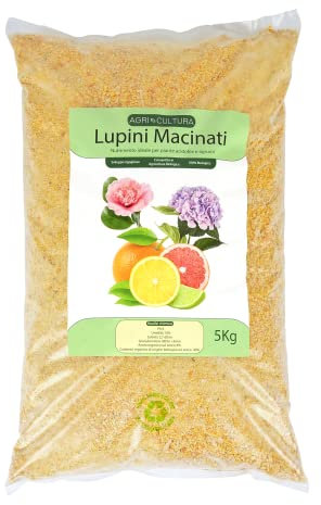 AGRI-CULTURA® | Lupini Macinati per Limoni, Agrumi e Acidofile | I Lupini Favoriscono uno Sviluppo Rigoglioso delle Foglie, dei Fiori e dei Frutti. 【5 Kg】