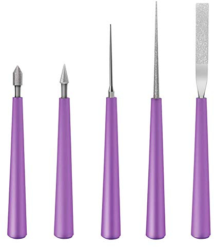 Yuikome 5 Pezzi Serie Set Alesatore Perla Punta Alesatore Perla Strumento di Ingrandimento Foro di Foratura per Perline di Legno Metallo Plastica Vetro