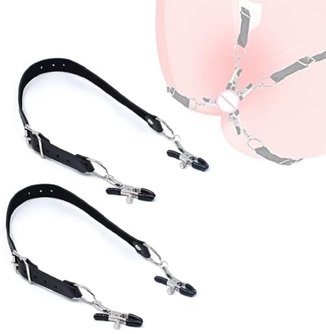 AWS7-BDSM Bondage Sets Adjustable Stainless Steel Metal Clamp Kit with Leather Cover for Women Bondagewear Exercise Anil Plug Kit