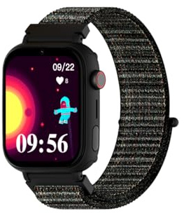 DCU TECNOLOGIC – Smartwatch für Kinder mit Android-System – Whatsapp – GPS-Ortung – Videoanrufe – SOS-Taste – Kindersicherung – Farbe: Schwarz