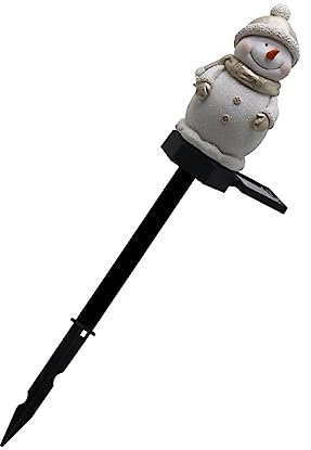 KONTONTY Lampada Da Esterno Solare A Forma Di Pupazzo Di Neve Ornamento Luminoso Per Giardino Luce Creativa Per Prato Decorazione Da Scena Per Esterni