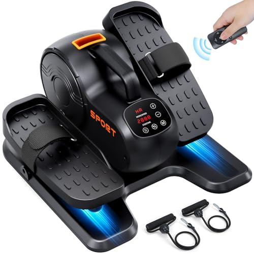 Dripex Under Desk Elliptical Machine For Home, 3-in-1 Electric Elliptical Leg Exerciser, 16 Adjustable Speed & Resistance, Seated Pedal Exerciser for Seniors with Remote, Fully Assembled