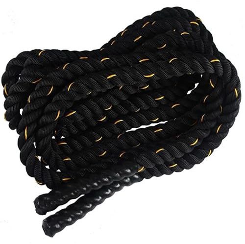 Acetopway Corde de Combat, Corde ondulatoire pour Exercices de Combat, Corde de Bataille pour Musculation de 38mm diamètre, 9m/12m/15m de Longueur (9m)