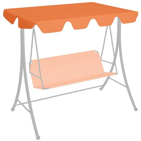 Mokuyary Reservöverdrag för trädgårdspaviljong ersättningsöverdrag för paviljongtak antik reservtak trädgårdsgunga orange 188/168 x 145/110 cm