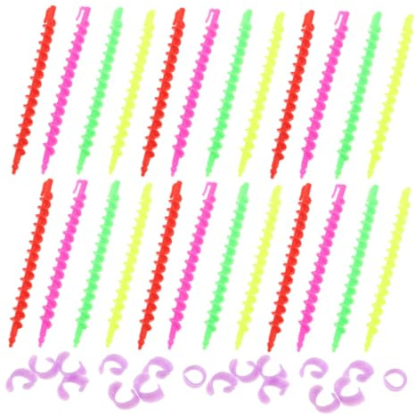 LALADEFIEE 52 Piezas Rulos para Rizado de Pelo Natural Varillas para Permanente Fría Profesional con Pequeño y Grande para Uso Casa y Salón Herramienta Versátil para Ondas Definidas