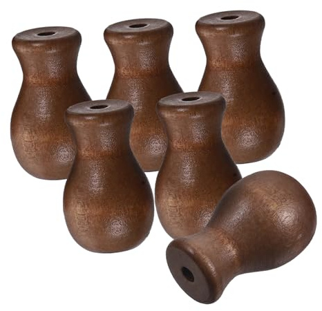 TOYANDONA Borlas De Cordón De Madera para Persianas 6 Unidades Marrón Accesorios Resistentes Topes para Cortinas Uso Salón y Dormitorio