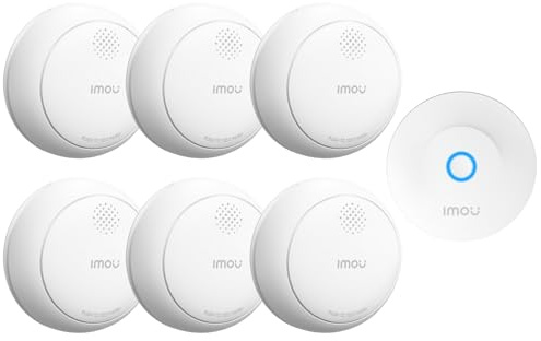 Imou Set di Rilevatore di Fumo Collegato con Stazione Zigbee, 7pz