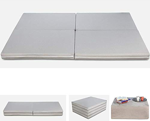 EVERGREENWEB Einzel- und Doppelmatratze Futon Faltbar aus Waterfoam, Klappbar, Atmungsaktiv, Herausnehmbarer, Waschbarer Bezug, Platzsparende Matte, Hypoallergen