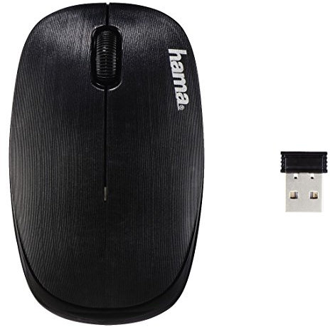 Hama 86511 AM8000 Wireless Optical Radio Transfer, PC Mouse, PC / Mac, 2 Ways