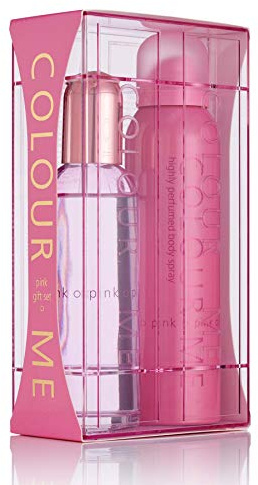 COLOUR ME Pink Perfume for Women. 100ml Eau de Parfum & 150ml Body Spray - Twin Perfume Gift Set Women. Luxury Fragrance - Ladies Perfume Set, Long Lasting Womens Perfumes by Milton-Lloyd