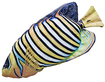 GABY Fish Pillows Regal Angelfisch Kissen, Polyester, Mehrfarbig, Medium