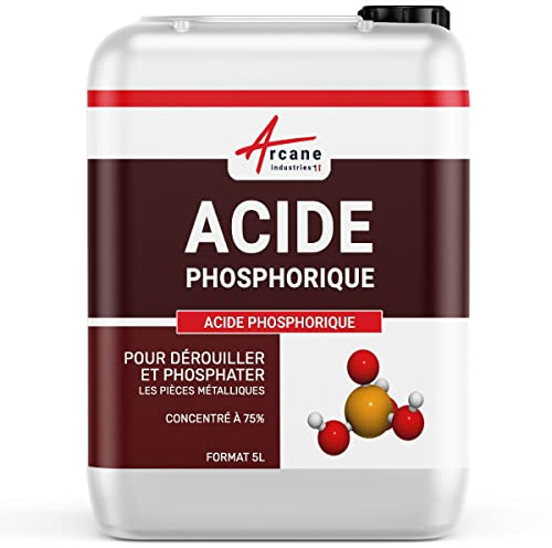 Acide phosphorique, dérouiller, phosphater, pièces métalliques, acide phosphorique - 5 L - ARCANE INDUSTRIES