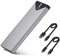 SSK Aluminium M.2 NVME SATA SSD Gehäuse Adapter, USB 3.2 Gen 2 (10 Gbit/s) auf PCI-E NGFF M-Key/(B+M) Key Solid State Drive Externes Gehäuse unterstützt UASP Trim für NVME/SATA SSDs 2242/ 2260/2280