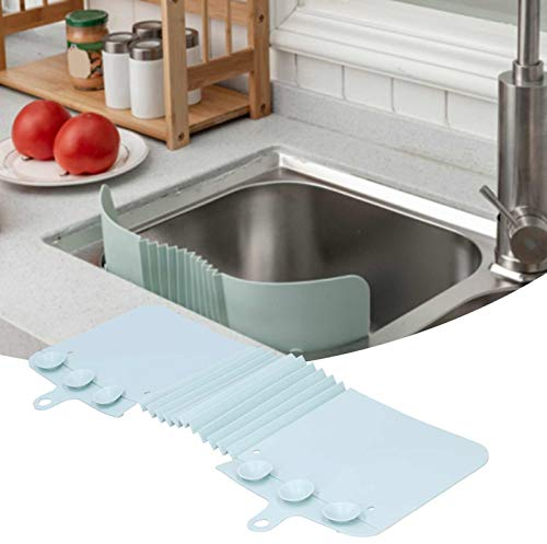 Sink Backsplash Guard, Sink Splash Guard, 16.7x6.7x0.4in Anti Baffle Board Kitchen Accessory Splash Guard Sink Sink Water Splash Guard for Woman for Kitchen(Light Blue)