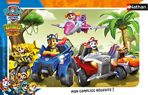 Nathan - Barnpussel - 15-delad ram - på väg med Paw Patrol - flicka eller pojke från 3 år - Högkvalitativt pussel - Tjock och slitstark kartong - Action & äventyr - 86172
