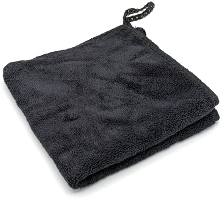 Jarvita Geschirrtücher schwarz - Microfaser Putztuch - Lappen Küche, 8 Stück - Putzlappen Baumwolle 25x25 cm - Saugfähige Microfasertücher - Spüllappen waschbar