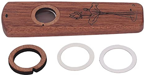 Trä Kazoo Kazoo Flöjtmembran Kazoos Musikinstrument för Festfavoriter (Ebenholts)