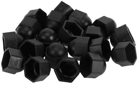 INFINAUTO Wheel Lug Nut Bolt Exterior 21mm Rims Tire Nut Screws Dust Cap Cover Nut Protector Plastic Black