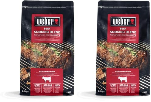 Weber Smoking Chips (700g Pack) - for beef, a blend of deciduous, nut, and fruit trees, EU product, sustainably sourced, FSC certified wood (FSC Mix) (17663) (Pack of 2)
