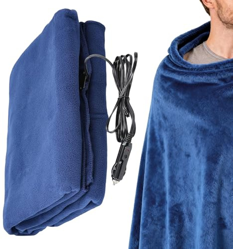 Värmefilt För Bil,Med Automatisk Avstängning Justerbar Och Mjuk | 12V Värmande Bil Kastfilt,För Pendling, Camping, Bilresor, Familjeutflykter, Kvinnor, Vuxna, Och