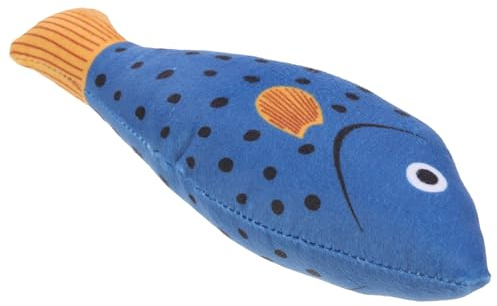 YARNOW Giocattolo per Gatti in Peluche a Forma di Pesce Catnip, Allevia Nervosismo come Giocattolo da Mordere per Gattini