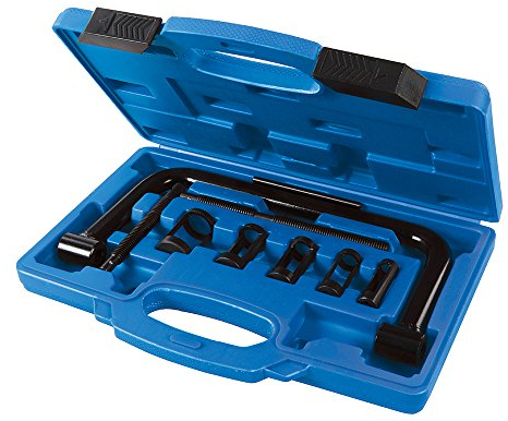 Silverline Valve Spring Compressor Tool Set 10pce 16 - 30mm (494569), Black/White