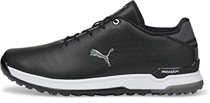 PUMA Proadapt Alphacat Leather, Zapatos de golf Hombre, Puma Black Puma Silver, 43 EU