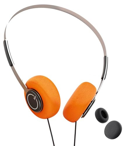 iKF Y3 Casque Filaire Léger, Audio Vintage Écouteurs Eavec Micro Intégré, Prise Jack 3,5mm, HiFi Son Stéréo, Bandeau Réglable avec Oreillettes Remplaçables